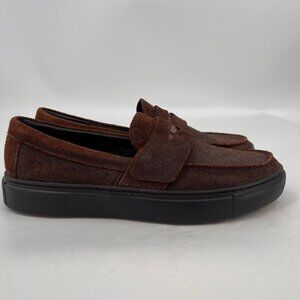 SAS Woodlawn Slip On Loafer Shoes Brown Hook Loop Size 13 Narrow Leather